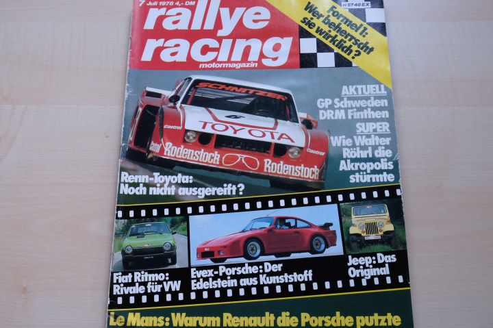 Deckblatt Rallye Racing (07/1978)